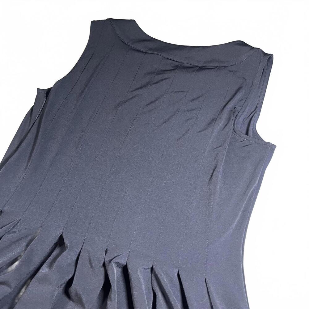 Brooks Brothers $349 Woman’s L Pleated Flare Dress Sleeveless poly/spandex blend - Picture 7 of 9